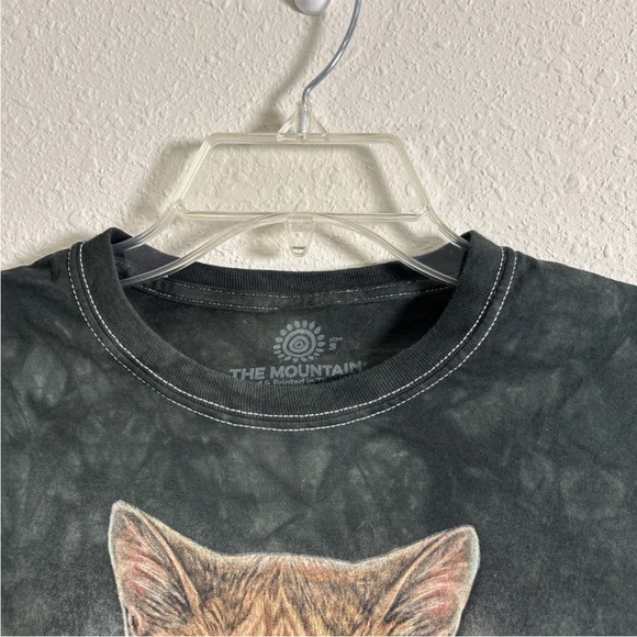 The Mountain Tarot Card Cat Reading Tie Dye Green Black T-Shirt Cotton Size Sm - Picture 3 of 10
